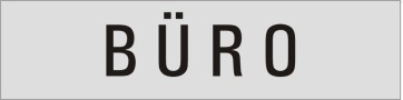 BÜRO Aluminiumschild 10108-E
