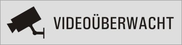 VIDEOÜBERWACHT Aluminiumschild 10153-E