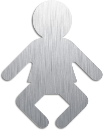 Baby ausgeschnittenes Edelstahlschild 1080