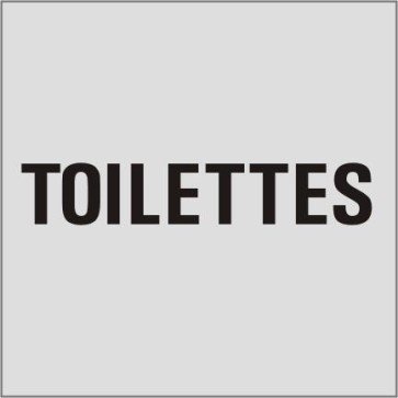 TOILETTES Aluminiumschild 11637-E