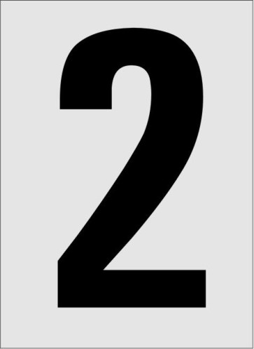 Nummer 2 Aluminiumschild 1182-E