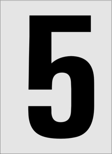 Nummer 5 Aluminiumschild 1185-E