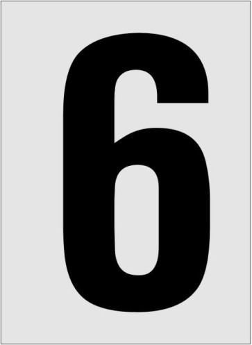 Nummer 6 Aluminiumschild 1186-E
