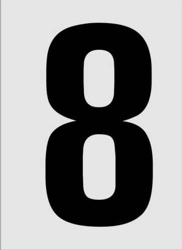 Nummer 8 Aluminiumschild 1188-E