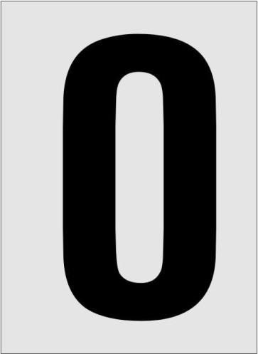 Nummer 0 Aluminiumschild 1190-E
