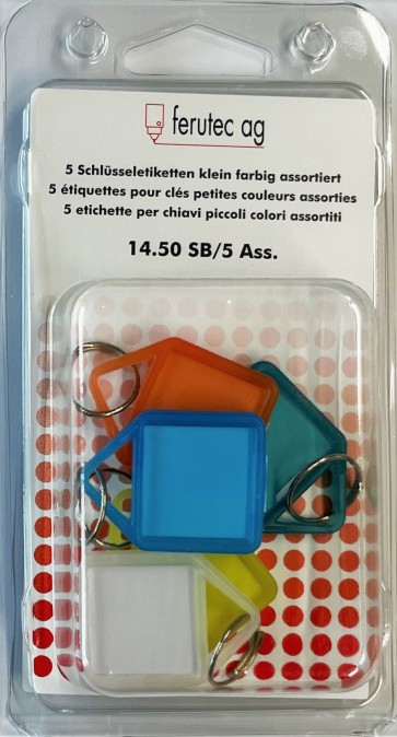 Klapp-Schlüsseletiketten klein 5 Stück Selbstbedienung 14.50