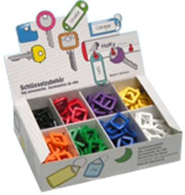 Schlüsselkennringe eckig Sortiment 16.200.50