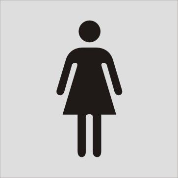 WC Damen Aluminiumschild 17136-E