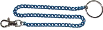 Aluminium Schlüsselkette blau 19