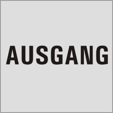AUSGANG Aluminiumschild 20186-E