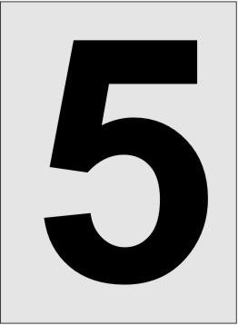 Nummer 5 Aluminiumschild 2230-5