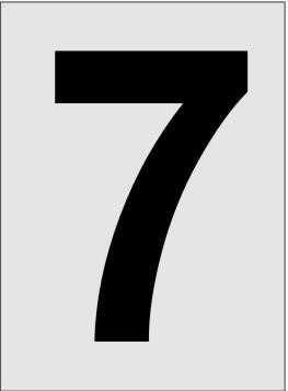 Nummer 7 Aluminiumschild 2230-7