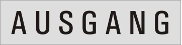 AUSGANG Aluminiumschild 27069-E