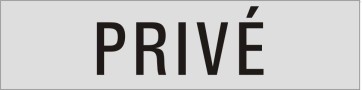 PRIVÉ Aluminiumschild 27075-E