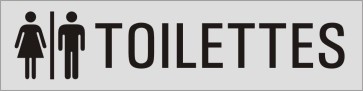 TOILETTES Aluminiumschild 27105
