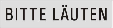 BITTE LÄUTEN Aluminiumschild 27174-E