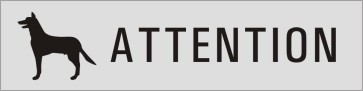 ATTENTION Hund Aluminiumschild 27185-E