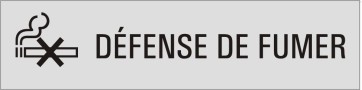 DÉFENSE DE FUMER Aluminiumschild 27186-E