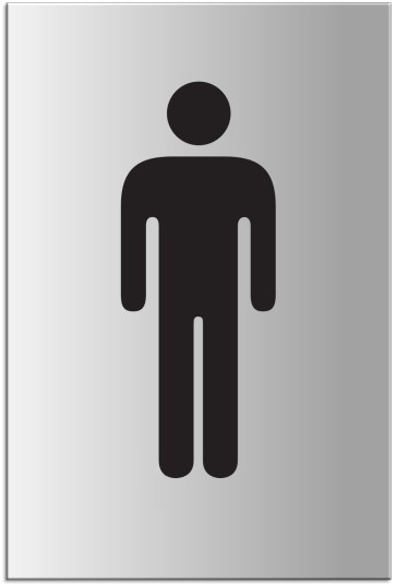 WC Herren Aluminiumschild 34022-E