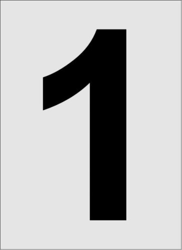 Nummer 1 Aluminiumschild 4055-1