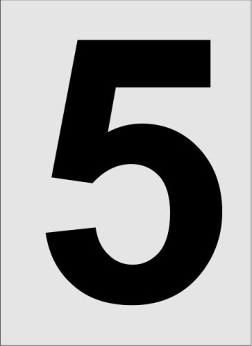 Nummer 5 Aluminiumschild 4055-5