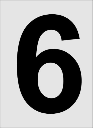 Nummer 6 Aluminiumschild 4055-6