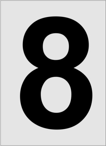 Nummer 8 Aluminiumschild 4055-8