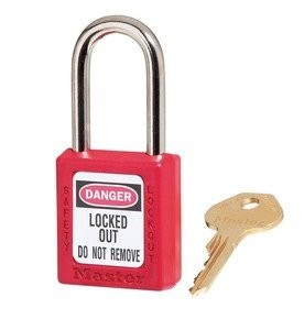 Thermoplastisches Vorhängeschloss 410RED