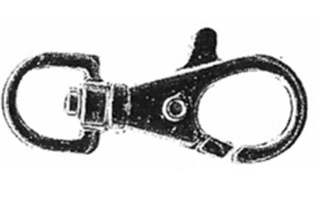 Karabinerhaken vernickelt klein 4973