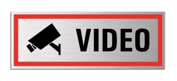 VIDEOÜBERWACHT Aluminiumschild 53383