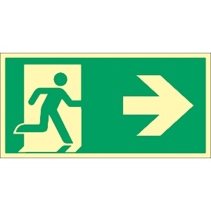 Fluchtwegschild Pfeil nach rechts