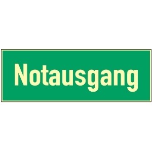 Fluchtwegschild Notausgang