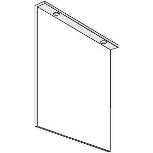 Fluchtwegschild leere Fahnen für Decke