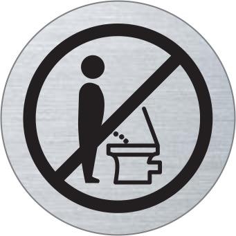 Bitte setzten Edelstahlschild 7012