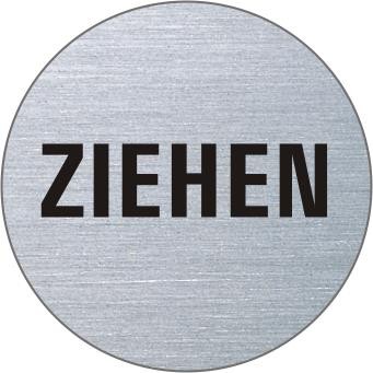 ZIEHEN Edelstahlschild 7046
