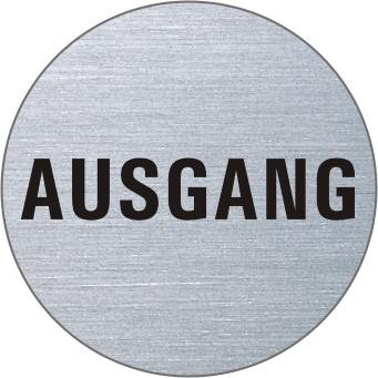 AUSGANG Edelstahlschild 7103