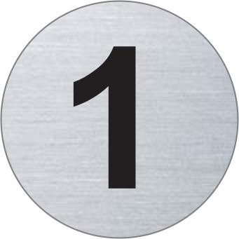 Nummer 1 Edelstahlschild 7294-1
