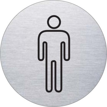 WC Herren Edelstahlschild 7530