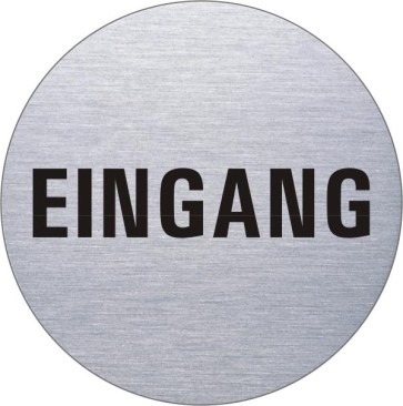 EINGANG Edelstahlschild 7535