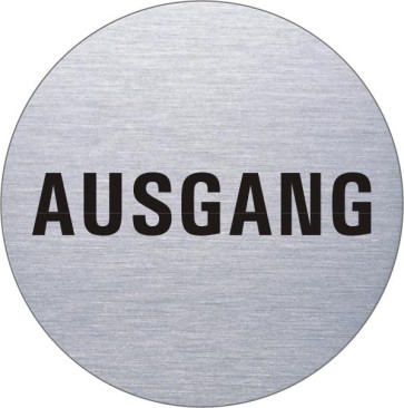 AUSGANG Edelstahlschild 7536
