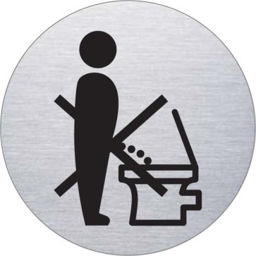 Bitte setzten Edelstahlschild 7698