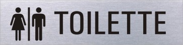 TOILETTE Edelstahlschild 8310