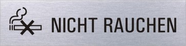 NICHT RAUCHEN Edelstahlschild 8314