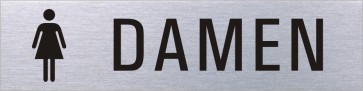 WC DAMEN Edelstahlschild 8382