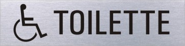 Rollstuhl TOILETTE Edelstahlschild 8384