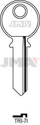 Schlüsselrohling - TRI-7I