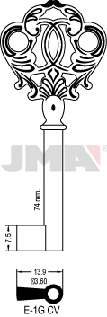 Möbelschlüssel - E-1G CV