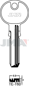 Schlüsselrohling Spezialprofil - TE-T60