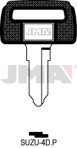 Schlüsselrohling-Plastikkopf - SUZU-4D.P