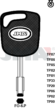Transponder-Schlüsselrohling - TP00FO-6.P
